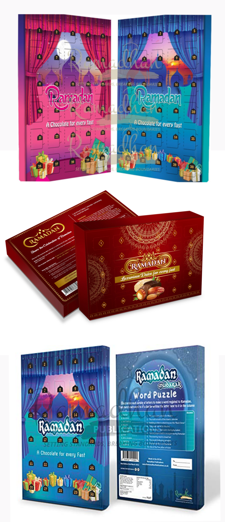 CUSTOM MADE RAMADAN COUNTDOWN CHOCOLATE CALENDARS
